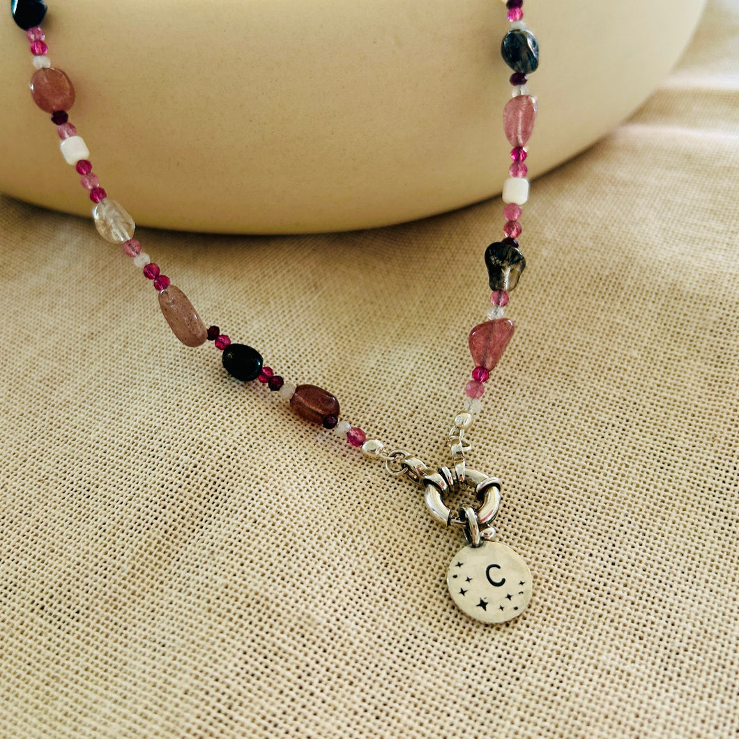 Collar Berni con Medalla Estrellas con Inicial